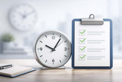 Strukturierte Karriereplanung am Schreibtisch